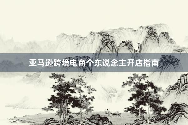 亚马逊跨境电商个东说念主开店指南